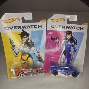 NWIB Hot Wheels Overwatch Tracer Power Pro GJV14 1/5 And D.VA MS-T Suzuka 4/5